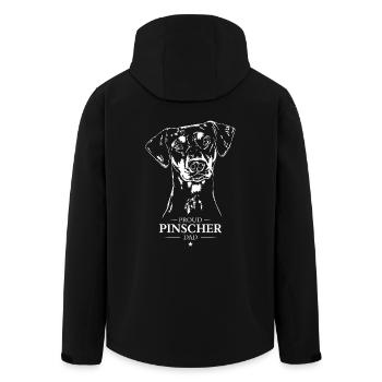 Pinscher Dad Dog Dog Wilsigns - Men’s Recycled Softshell Jacket by Stanley/Stella - black - Back - AI Model Male 185 light (185cm)