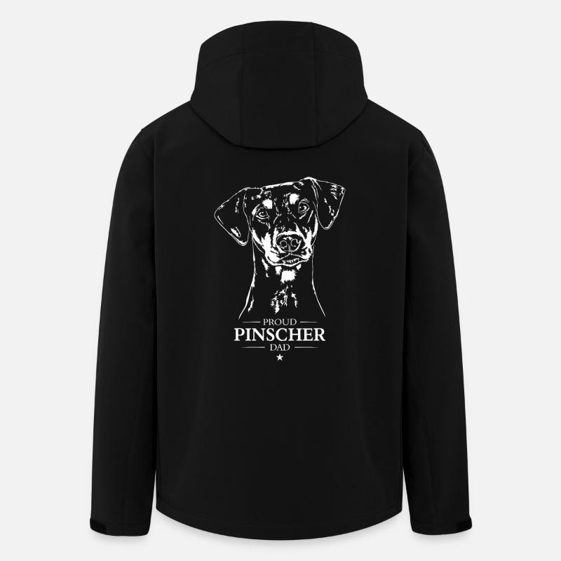 Pinscher Papa Chien Chien Wilsigns - Veste softshell homme en polyester recyclé Stanley/Stella - noir