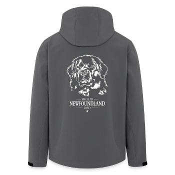 Terre-Neuve Papa Chien Chien Terre-Neuve Wilsigns - Veste softshell homme en polyester recyclé Stanley/Stella - noir - Dos - AI Model Male 185 light (185cm)