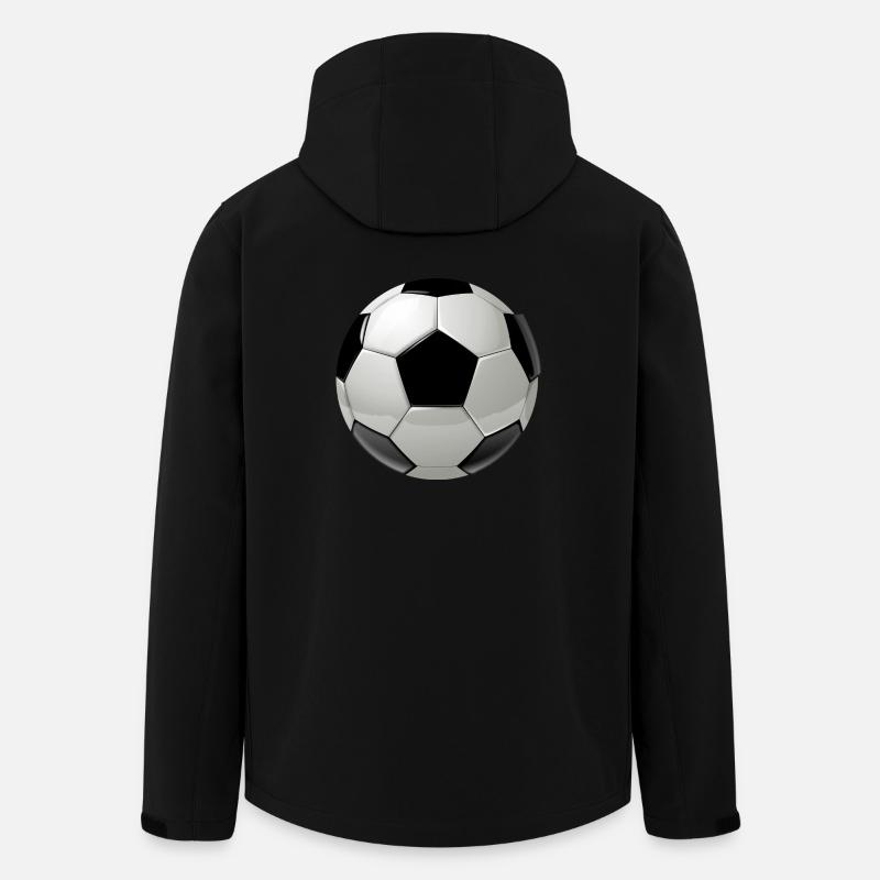 Fussball - Recycelte Männer Softshell-Jacke von Stanley/Stella - Schwarz