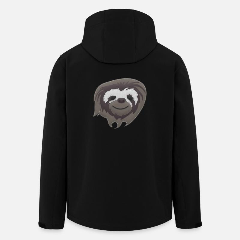 Faultier Aufnäher - Recycelte Männer Softshell-Jacke von Stanley/Stella - Schwarz