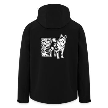 ALASKAN MALAMUTE Portrait Wilsign's Sled Dog - Men’s Recycled Softshell Jacket by Stanley/Stella - black - Back - AI Model Male 185 light (185cm)