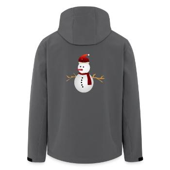 Snowman Snowman Christmas Christmas Christmas - Men’s Recycled Softshell Jacket by Stanley/Stella - black - Back - AI Model Male 185 light (185cm)