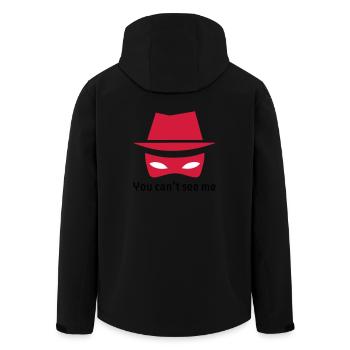 The invisible spy - Men’s Recycled Softshell Jacket by Stanley/Stella - black - Back - AI Model Male 185 light (185cm)
