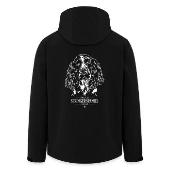 English Springer Spaniel Mom Hunde Hund Wilsigns - Recycelte Männer Softshell-Jacke von Stanley/Stella - Schwarz - Hinten - AI Model Male 185 light (185cm)
