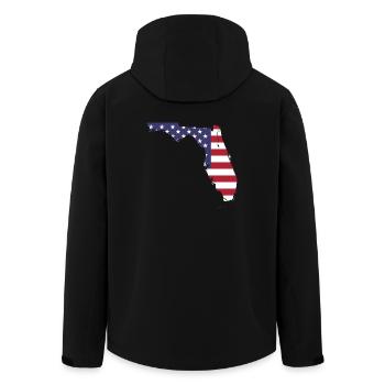 FLORIDA Shirt - Recycelte Männer Softshell-Jacke von Stanley/Stella - Schwarz - Hinten - AI Model Male 185 light (185cm)