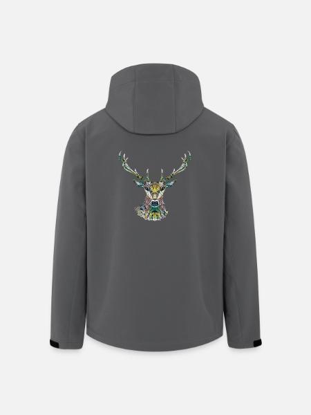 deer - Men’s Recycled Softshell Jacket by Stanley/Stella - black