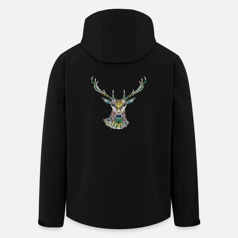 cerf - Veste softshell homme en polyester recyclé Stanley/Stella - noir