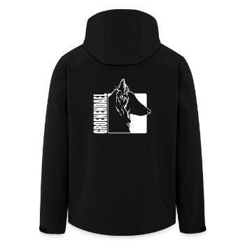 Groenendael Profil Hunde Hund Wilsigns - Recycelte Männer Softshell-Jacke von Stanley/Stella - Schwarz - Hinten - AI Model Male 185 light (185cm)