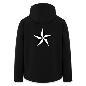 nautical star - Recycelte Männer Softshell-Jacke von Stanley/Stella - Schwarz - Hinten - AI Model Male 185 light (185cm)