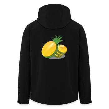 Ananas in Scheiben - Recycelte Männer Softshell-Jacke von Stanley/Stella - Schwarz - Hinten - AI Model Male 185 light (185cm)