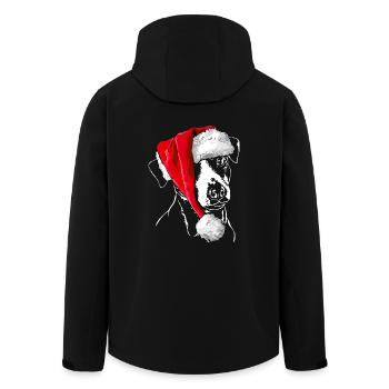 JACK RUSSELL TERRIER Weihnachten Mütze Wilsigns - Recycelte Männer Softshell-Jacke von Stanley/Stella - Schwarz - Hinten - AI Model Male 185 light (185cm)