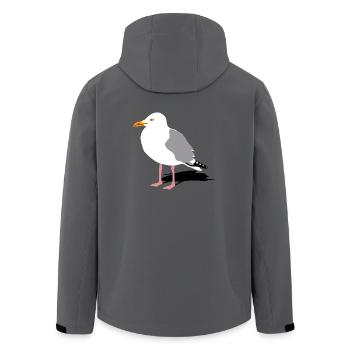 möwe seagull gull hafen segeln sailing hamburg - Recycelte Männer Softshell-Jacke von Stanley/Stella - Schwarz - Hinten - AI Model Male 185 light (185cm)