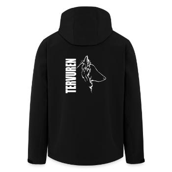 Belgian TERVUREN Profil Hunde Hund Wilsigns - Recycelte Männer Softshell-Jacke von Stanley/Stella - Schwarz - Hinten - AI Model Male 185 light (185cm)