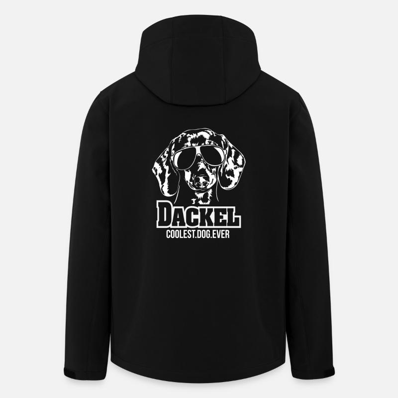 DACKEL plus cool chien - Veste softshell homme en polyester recyclé Stanley/Stella - noir