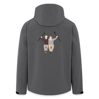 Alte Freunde - Recycelte Männer Softshell-Jacke von Stanley/Stella - Schwarz - Hinten - AI Model Male 185 light (185cm)