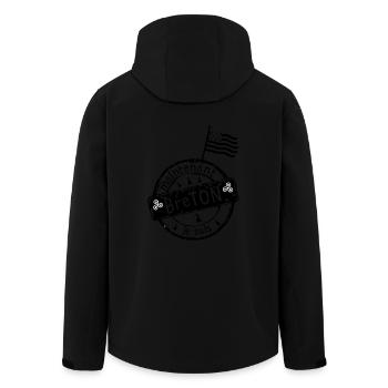 logo je suis breton maintenant drapeau - Veste softshell homme en polyester recyclé Stanley/Stella - noir - Dos - AI Model Male 185 light (185cm)