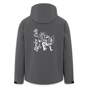 BORDER COLLIE Hütehund Hütehunde Wilsigns Agiltiy - Recycelte Männer Softshell-Jacke von Stanley/Stella - Anthrazit - Hinten - AI Model Male 185 light (185cm)