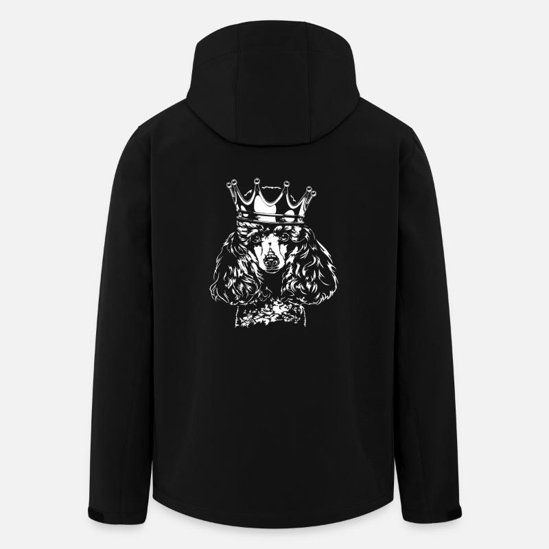 Miniature Poodle Zwergpudel Krone Hunde Wilsigns - Recycelte Männer Softshell-Jacke von Stanley/Stella - Schwarz
