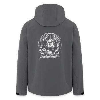 NEUFUNDLÄNDER Portrait Hunde Hund Wilsigns - Recycelte Männer Softshell-Jacke von Stanley/Stella - Schwarz - Hinten - AI Model Male 185 light (185cm)