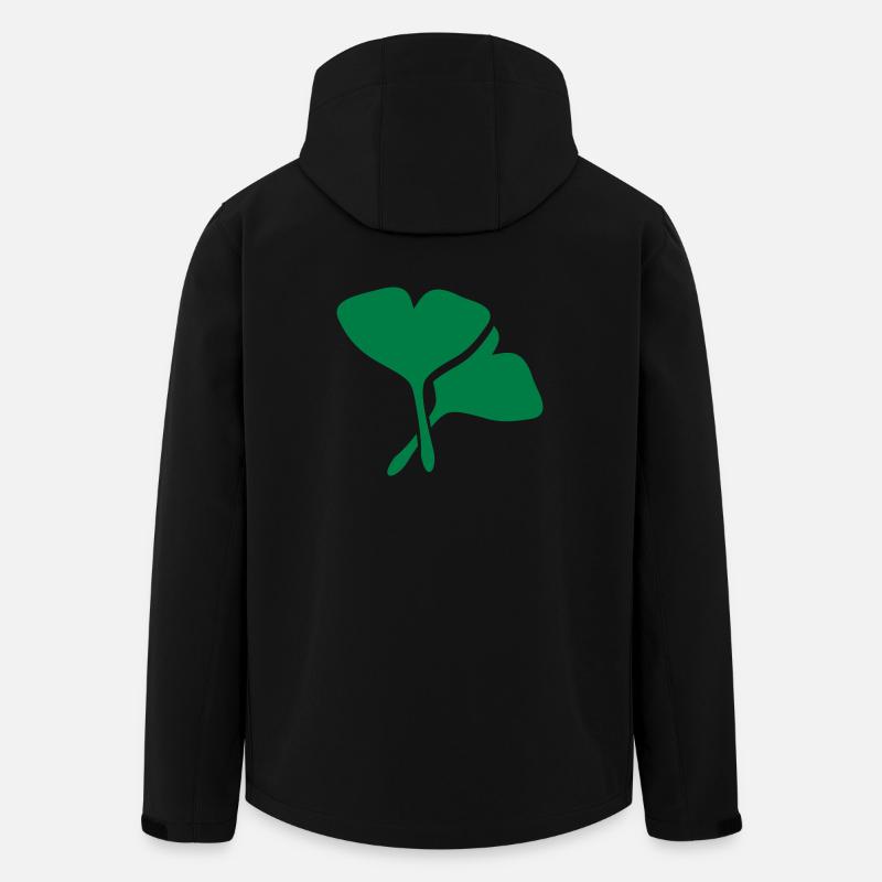 Ginko Heilpflanze - Recycelte Männer Softshell-Jacke von Stanley/Stella - Schwarz