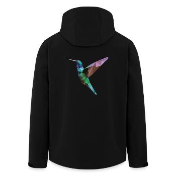 Colibri coloré - Veste softshell homme en polyester recyclé Stanley/Stella - noir - Dos - AI Model Male 185 light (185cm)
