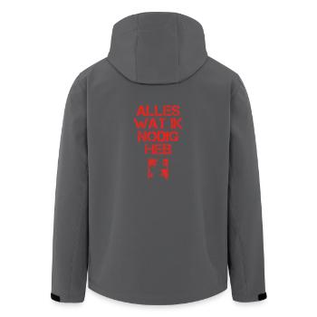 presentje wat ik nodig climbing klettern climb - Recycelte Männer Softshell-Jacke von Stanley/Stella - Schwarz - Hinten - AI Model Male 185 light (185cm)
