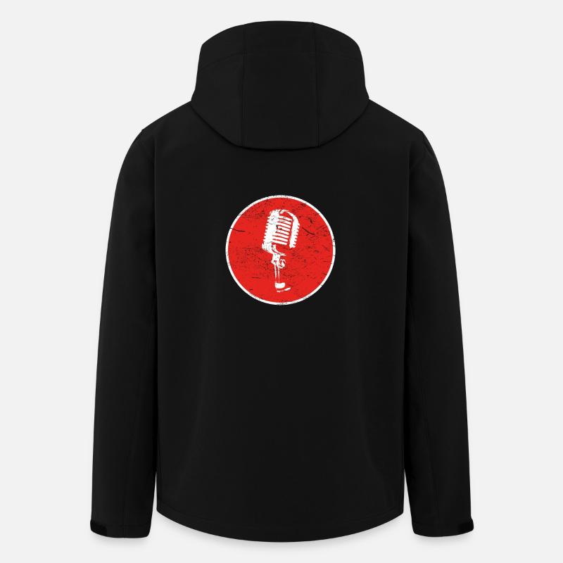 Geschenk MIKROFON MICROFON MIC - Recycelte Männer Softshell-Jacke von Stanley/Stella - Schwarz