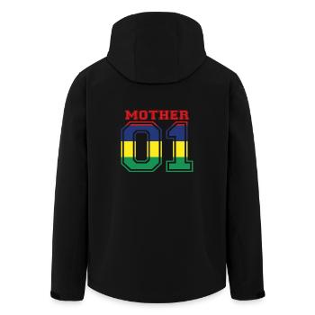 MOTHER MAMA 01 MOTHER QUEEN Mauritius - Men’s Recycled Softshell Jacket by Stanley/Stella - black - Back - AI Model Male 185 light (185cm)
