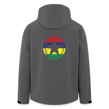 wurzeln liebe stern herz heimat Mauritius png - Recycelte Männer Softshell-Jacke von Stanley/Stella - Schwarz - Hinten - AI Model Male 185 light (185cm)