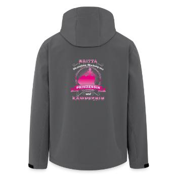 Geschenk Perfekte Mischung aus Prinzessin Britta - Recycelte Männer Softshell-Jacke von Stanley/Stella - Schwarz - Hinten - AI Model Male 185 light (185cm)