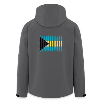Roots home love proud Bahamas png - Men’s Recycled Softshell Jacket by Stanley/Stella - black - Back - AI Model Male 185 light (185cm)