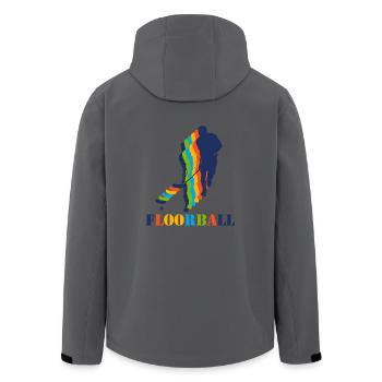 Floorball Unihockey Geschenk - Recycelte Männer Softshell-Jacke von Stanley/Stella - Schwarz - Hinten - AI Model Male 185 light (185cm)