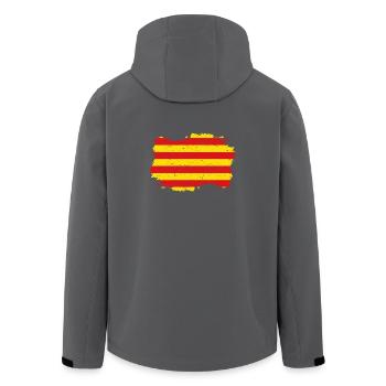 Roots roots Flag homeland Country estelada katalani - Men’s Recycled Softshell Jacket by Stanley/Stella - black - Back - AI Model Male 185 light (185cm)