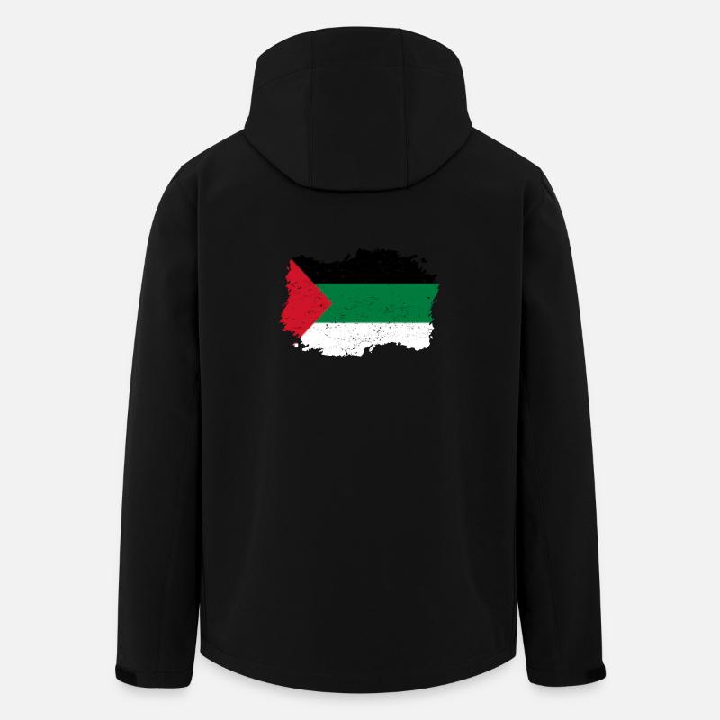 Roots pays drapeau palestine Palest - Veste softshell homme en polyester recyclé Stanley/Stella - noir