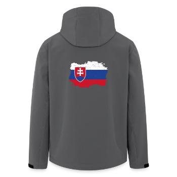 Roots roots flag homeland country Slovakia png - Men’s Recycled Softshell Jacket by Stanley/Stella - black - Back - AI Model Male 185 light (185cm)