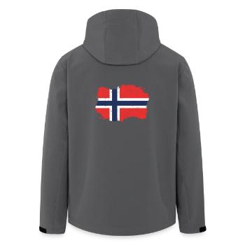 Roots roots flag homeland country Norway png - Men’s Recycled Softshell Jacket by Stanley/Stella - black - Back - AI Model Male 185 light (185cm)
