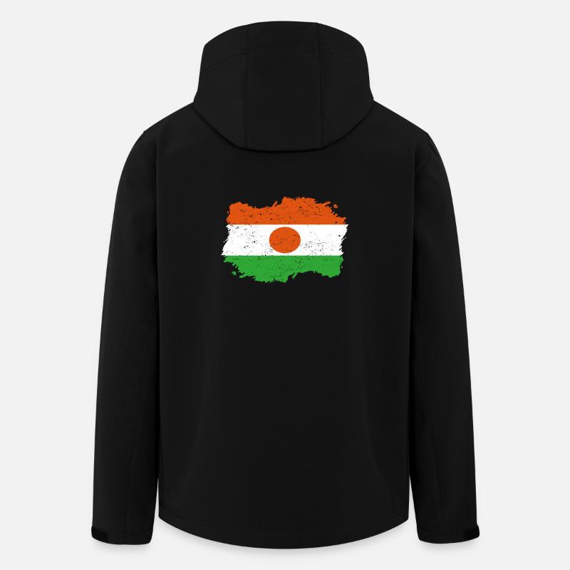 Roots Accueil drapeau Niger .png - Veste softshell homme en polyester recyclé Stanley/Stella - noir
