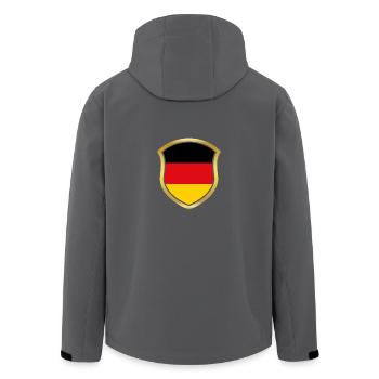 Champion de la Coupe du Monde 2018 équipe wm Allemagne .png - Veste softshell homme en polyester recyclé Stanley/Stella - noir - Dos - AI Model Male 185 light (185cm)