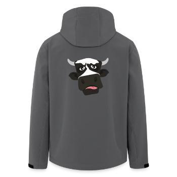 Cow face, cow - Men’s Recycled Softshell Jacket by Stanley/Stella - black - Back - AI Model Male 185 light (185cm)