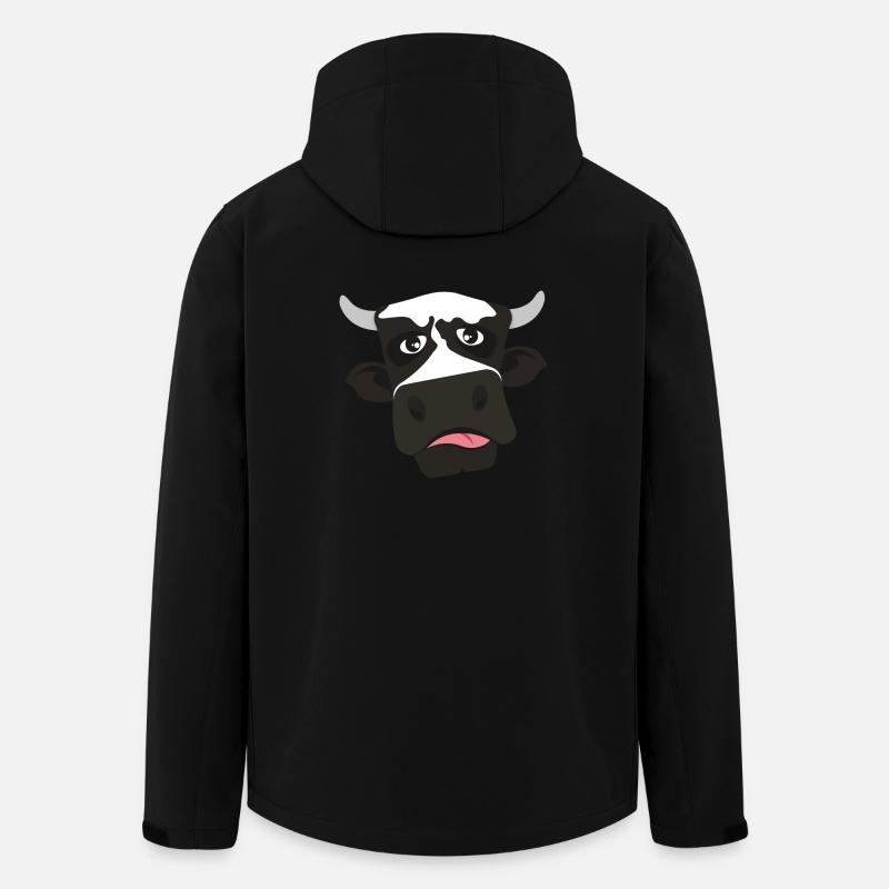 Kuhgesicht, Kuh - Recycelte Männer Softshell-Jacke von Stanley/Stella - Schwarz