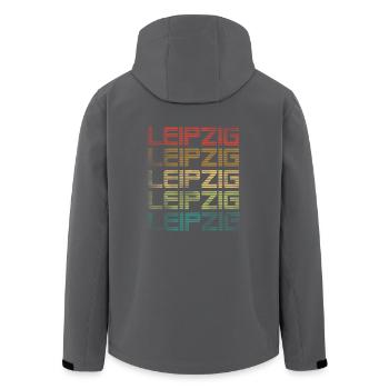 Leipzig - Used Look - Veste softshell homme en polyester recyclé Stanley/Stella - noir - Dos - AI Model Male 185 light (185cm)
