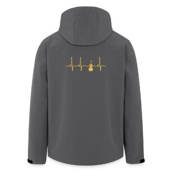 evolution ekg heartbeat fiddle fiddle - Men’s Recycled Softshell Jacket by Stanley/Stella - black - Back - AI Model Male 185 light (185cm)