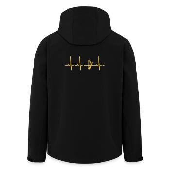 évolution EKG harpe harpe rythme cardiaque - Veste softshell homme en polyester recyclé Stanley/Stella - noir - Dos - AI Model Male 185 light (185cm)
