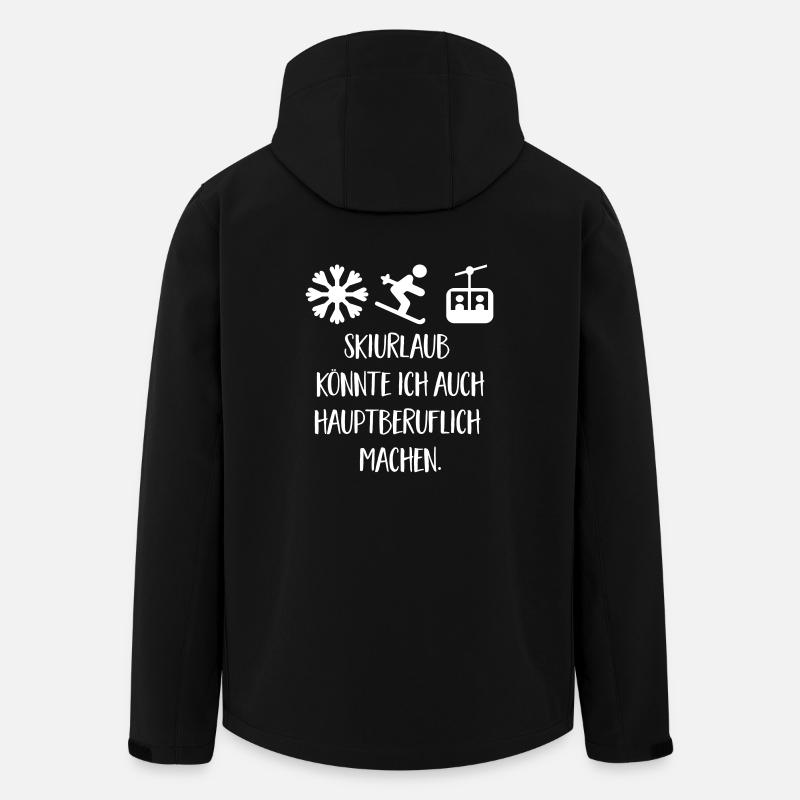Skiurlaub - Recycelte Männer Softshell-Jacke von Stanley/Stella - Schwarz