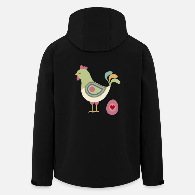 Chicken with easter egg - Men’s Recycled Softshell Jacket by Stanley/Stella - black