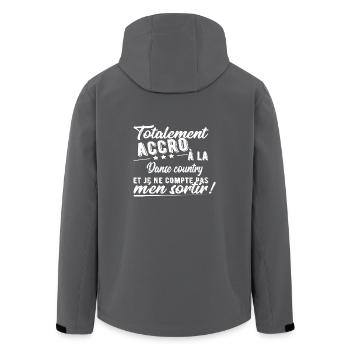 Totalement accro Danse country cadeau sport - Veste softshell homme en polyester recyclé Stanley/Stella - noir - Dos - AI Model Male 185 light (185cm)