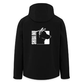 Shiba Inu Profile Dog Dog Wilsigns - Men’s Recycled Softshell Jacket by Stanley/Stella - black - Back - AI Model Male 185 light (185cm)