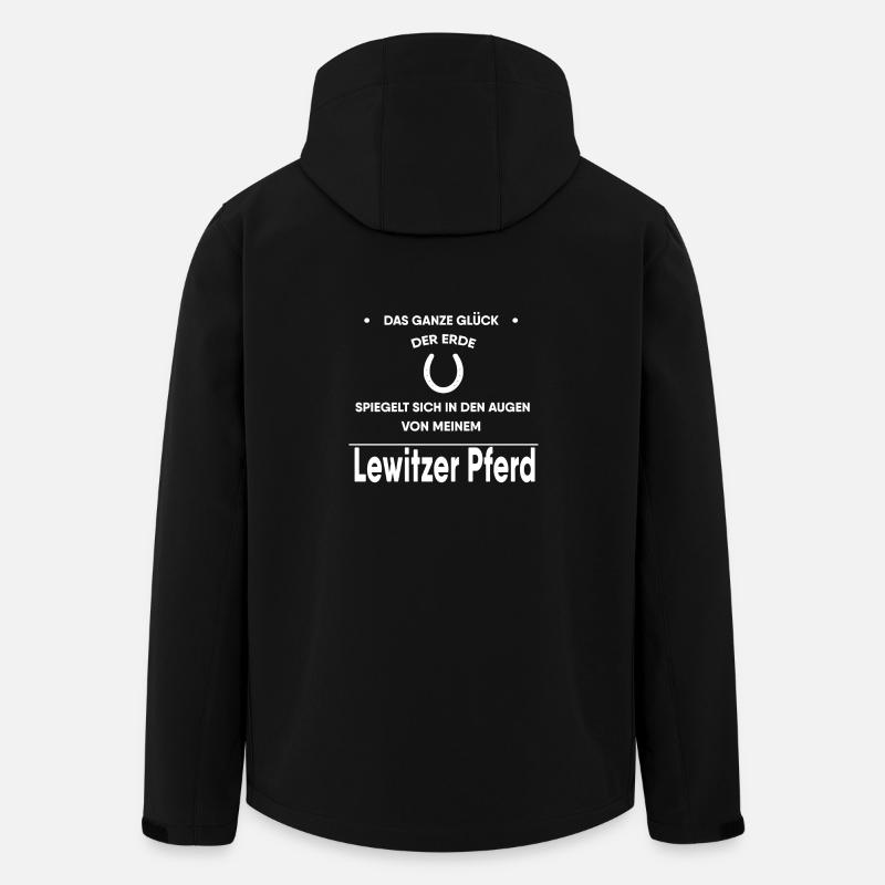 Lewitzer Pferd Geschenk - Recycelte Männer Softshell-Jacke von Stanley/Stella - Schwarz