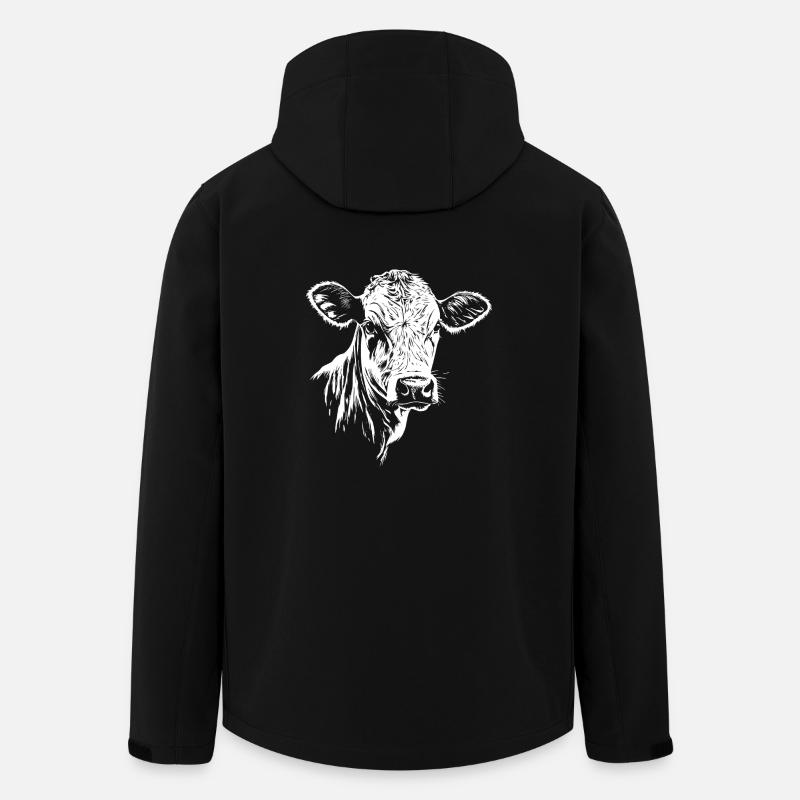 Cow Graphic - Men’s Recycled Softshell Jacket by Stanley/Stella - black